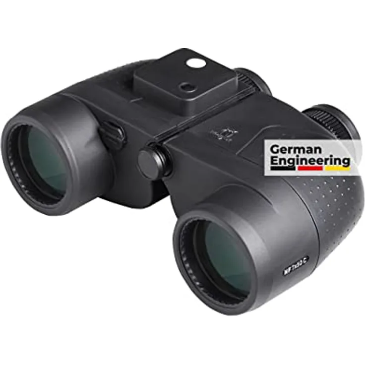 NOBLEX Fernglas NF 7x50 C Inception | Marine Fernglas wasserdicht mit Kompass | Geeignet zum Wassersport, Segeln oder als Bootszubehör | Wasserdichtes Fernglas | Fernglas Marine in schwarz