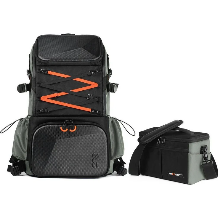 K&F Concept Fotorucksack Backpack XL Pro, wasserdichter Kamerarucksack mit Platz für 2 Kameras, 8 Objektive und 15,6" Laptop, reißfestes Polyester, atmungsaktiver Rückenbereich