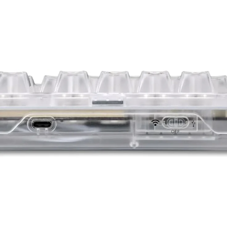 Sharkoon Crystal Shark RGB, Weiß - Transparente Tastatur mit KTT-Schaltern und TKL-Formfaktor – Bild 5