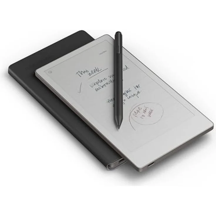 REMARKABLE Paper Pro Move + Marker Plus + Book Folio Premium Leder - Schwarz Digitales Notizbuch, Grau – Bild 4