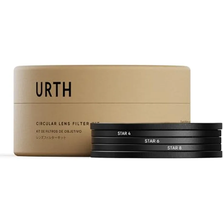 Urth 49mm Star Lens Filter Kit 4 Punkte, 6 Punkte, 8 Punkte - Profi Kamera-Filter Set mit Starburst-Effekten