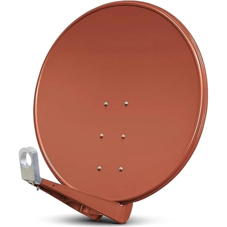 PremiumX DELUXE100 Satellitenschüssel 100 cm, Ziegelrot, Aluminium, Full HD, 3D, 4K Ultra HD, starker Empfang, einfache Montage – Bild 1