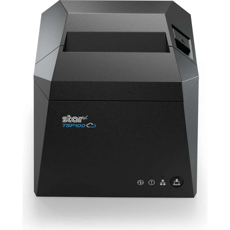 Star Micronics DT Linerless Label Printer, Etikettendrucker bis 80 mm, 203 dpi, grau, mit integrierter Schnittvorrichtung und USB-C, Ethernet, WLAN Anschluss