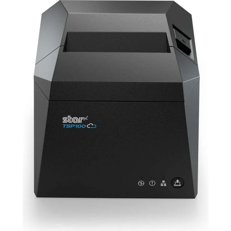 Star Micronics DT Linerless Label Printer, Etikettendrucker bis 80 mm, 203 dpi, grau, mit integrierter Schnittvorrichtung und USB-C, Ethernet, WLAN Anschluss