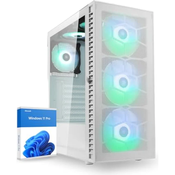 DCL24.DE Gamer PC Ryzen 3 3200G, 16GB RAM, 500GB SSD, Onboard Grafik, schwarz – Bild 1