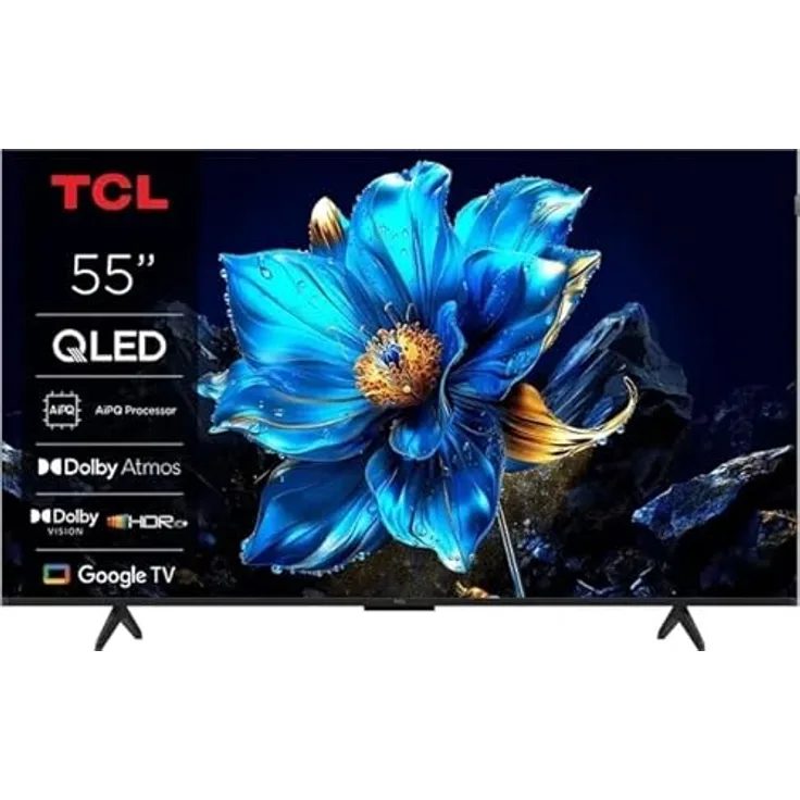 TCL 55P7K QLED Fernseher, 55 Zoll UltraHD 4K, Dolby Atmos, Google TV