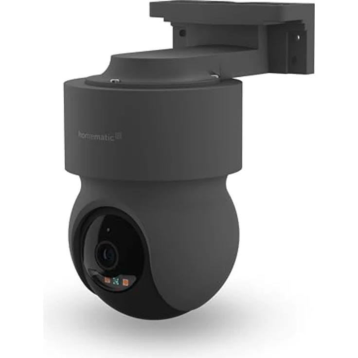 Homematic IP Außenkamera, schwenk- und neigbar, 5 MP mit Bewegungs- und Geräuscherkennung, anthrazit – Bild 1