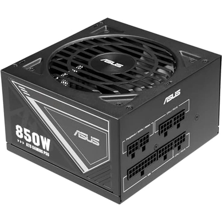 ASUS ATS-850G, 850 W PC Netzteil mit 80-Plus-Gold-Zertifizierung und Doppelkugellagerlüfter, Schwarz – Bild 3