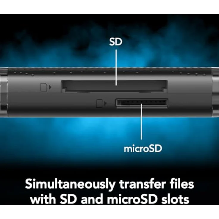 Lexar Dual-Slot-USB-A/C-Leser, bis zu 205 MB/s, SD- und microSD-Karten unterstützt (LRW310X-BNBNG) – Bild 3