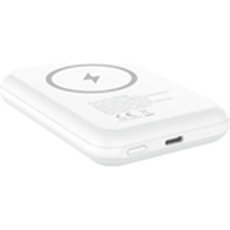 Energizer QM5000, Tragbare Powerbank 5000mAh Wireless mit 15W Schnellladefunktion, Weiss