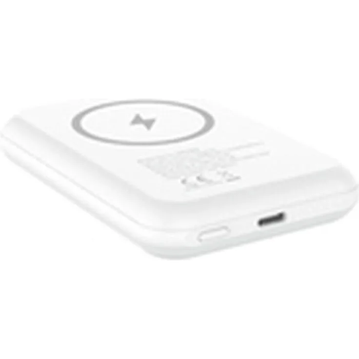 Energizer QM5000, Tragbare Powerbank 5000mAh Wireless mit 15W Schnellladefunktion, Weiss