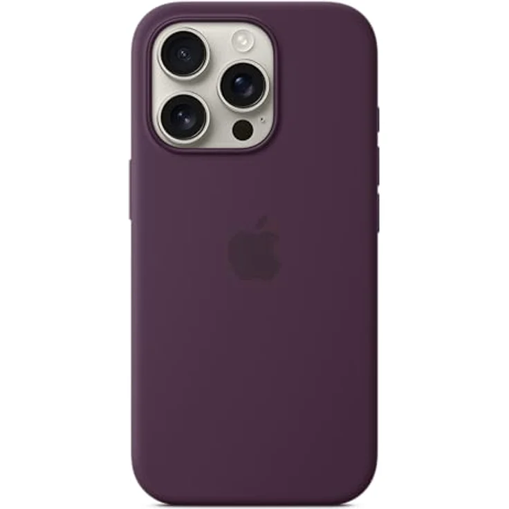 Apple iPhone 16 Pro Silikon Case mit MagSafe – Pflaume – Bild 2