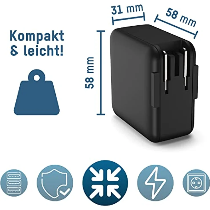 ANSMANN Travel USB Charger 15W Fast Charge Universal Travel Adapter Reiseadapter Reisestecker – Bild 5