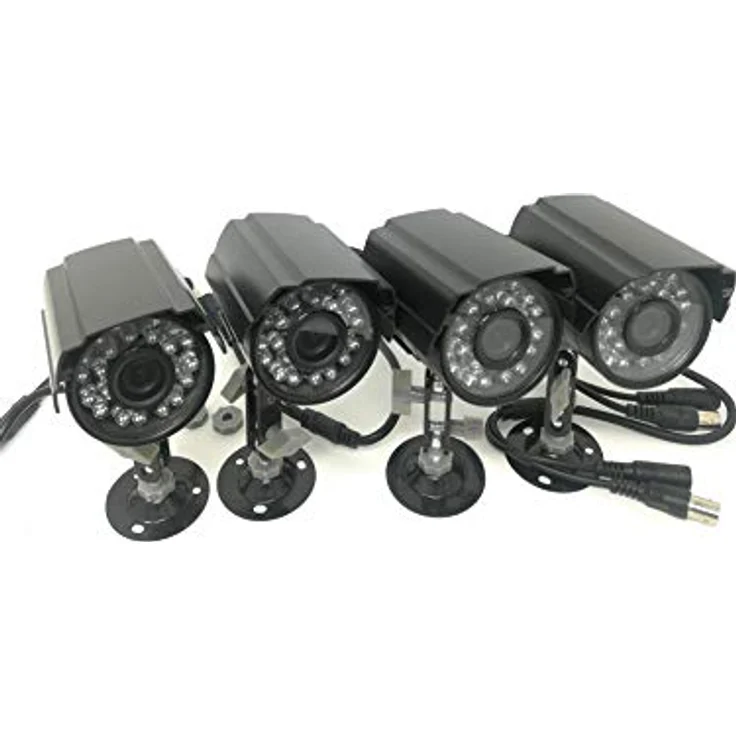 Tempo Di Saldi Balances CCTV-N Videoüberwachungsset, 4-Kanal mit Infrarotkameras, DVR, Netzwerkkamera, Schwarz, unterstützt bis zu 500 GB SATA-Festplatte – Bild 6