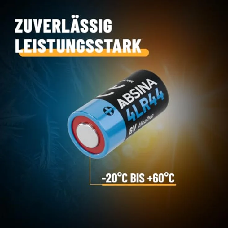 ABSINA 8x 4LR44 6V Alkaline Batterie - Langlebig und zuverlässig, temperaturfest von -20°C bis +60°, ideal für Hundehalsband und mehr – Bild 5