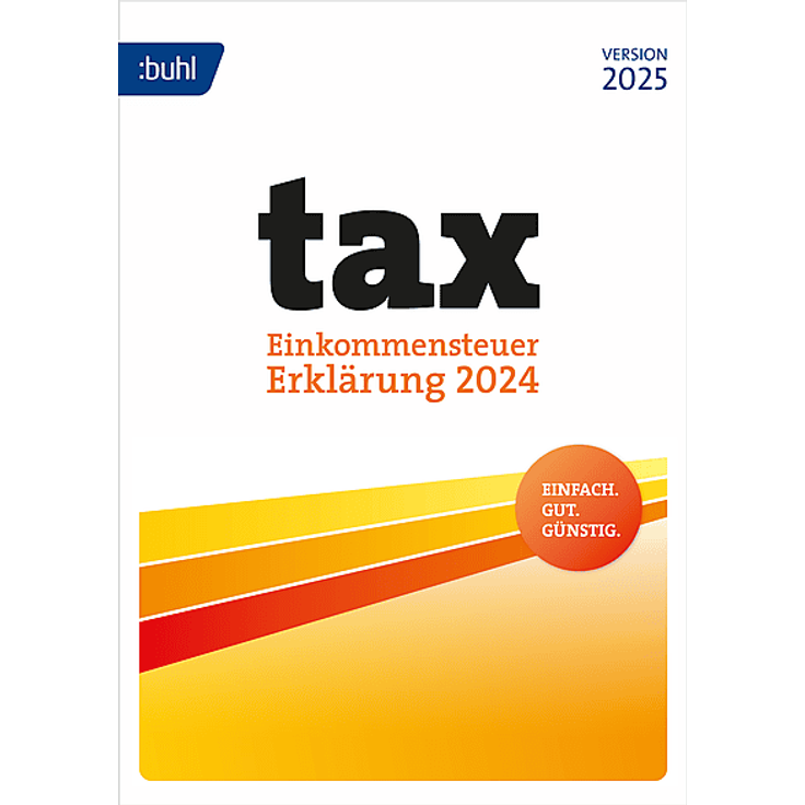 Buhl Data WISO tax 2025, Steuersoftware für PC mit ELSTER-Schnittstelle, Vollversion (Download-Link), für Steuerjahr 2024
