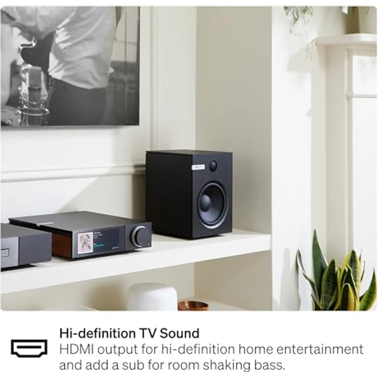 Cambridge Audio EVO 150 SE, All-in-One-Verstärker mit 150 Watt pro Kanal, hochauflösender Netzwerkplayer, Bluetooth aptX HD, AirPlay 2, HDMI eARC, MM-Phonostufe und ESS Sabre DAC, anpassbare Seitenverkleidungen – Bild 3