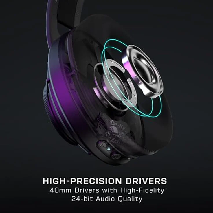 Turtle Beach Atlas Air Kabelloses Open-Back-PC Gaming-Headset w/ 24-Bit-High-Fidelity-Audio, Mikrofon in Broadcast-Qualität, Memory-Foam-Ohrpolster & Bluetooth für PC, PS5, PS4, Switch & Mobilgerät – Bild 3