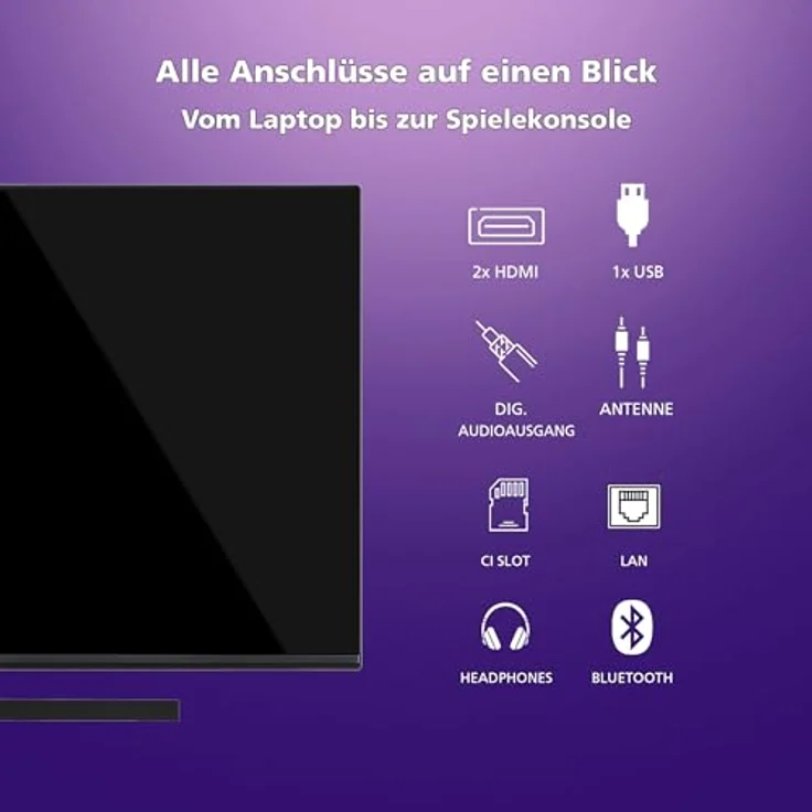 JVC QLED TV 32 Zoll Fernseher Full HD Android Smart TV (HDR, Triple-Tuner, Bluetooth) LT-32VQF545A, kontrastreiche Aufnahmen und lebensechte Farbgebung – Bild 4