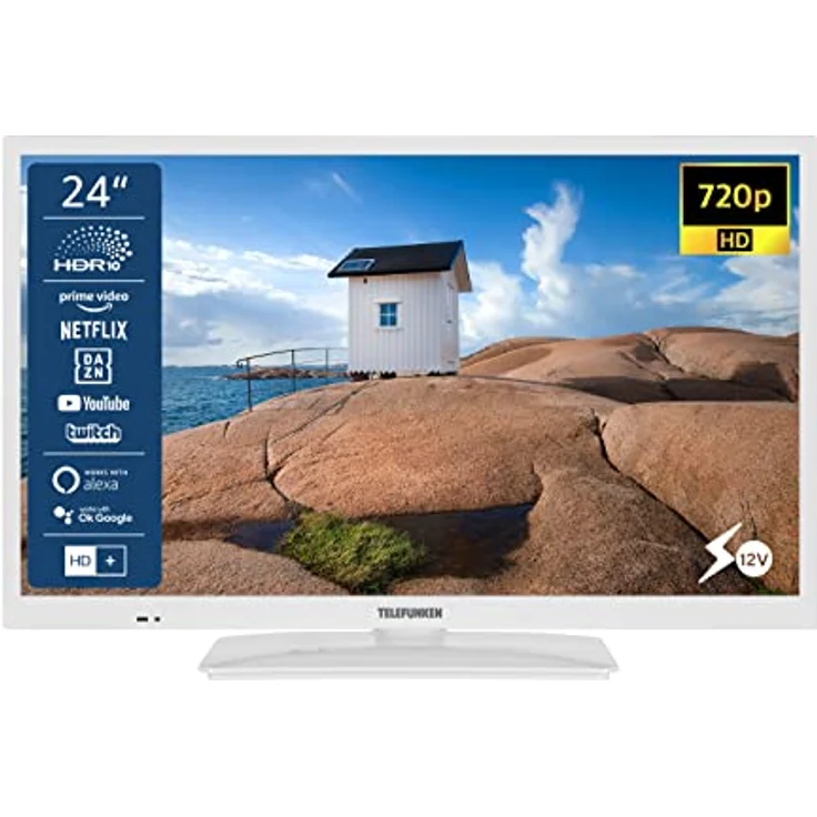 TELEFUNKEN XH24SN550MV-W 24 Zoll Fernseher/Smart TV (HD Ready, HDR, Triple-Tuner, 12 Volt) - 6 Monate HD+ inklusive [2023] – Bild 1