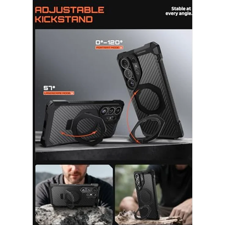 SUPCASE Unicorn Beetle Grip Hülle für Samsung Galaxy S26 Ultra 6.9'', MagSafe-kompatibel, Slim Design mit Ringhalter und stoßdämpfenden Kanten, Aramid material – Bild 4