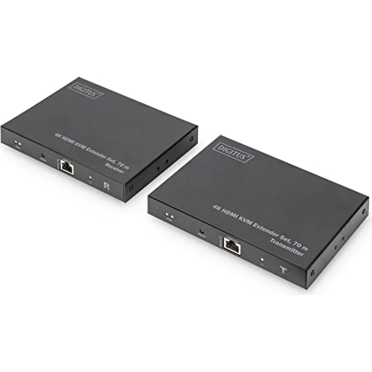 DIGITUS HDMI 2.0 HDMI KVM Extender Set, 70 m USB 1.1, Touch Panel Support