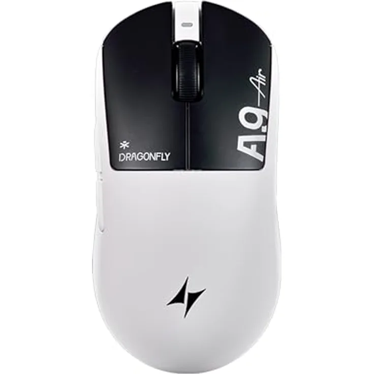 ATK Dragonfly A9 Air, Wireless Gaming Maus mit 300 Stunden Akkulaufzeit, 42.000 DPI, Shadow White
