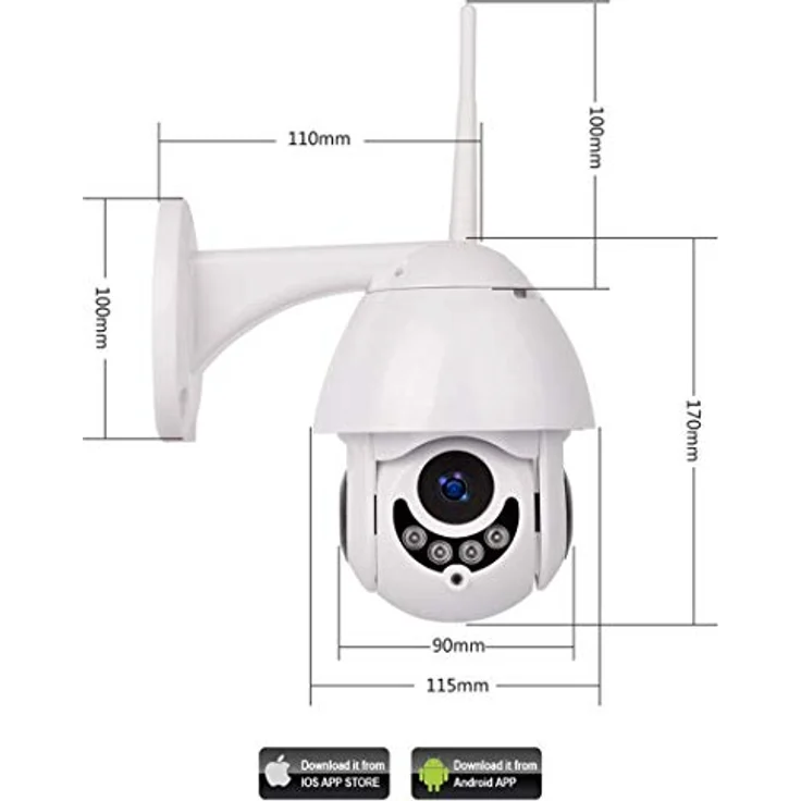 tempo di saldi Drahtlose IP-Kamera mit Motor, für iOS und Android, WLAN-Videoüberwachung – Bild 3