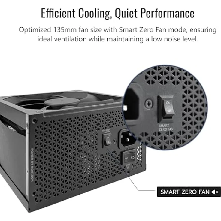 Montech Century II 80 PLUS Gold Netzteil, vollmodular, ATX 3.1, PCIe 5.1, 1.050 Watt – Bild 7
