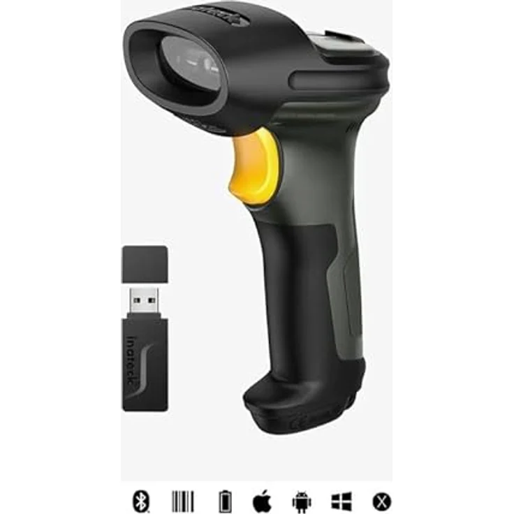 Inateck Barcodescanner P7, ergonomischer Dark Gray Scanner mit schneller Plug-and-Play-Installation und präziser Scanleistung für Einzelhandel und Lagerhaltung – Bild 1