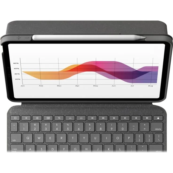 Logitech Folio Touch, KeyboardDock mit Trackpad für iPad Air 4, Oxford grau, FR (920-009958) – Bild 12