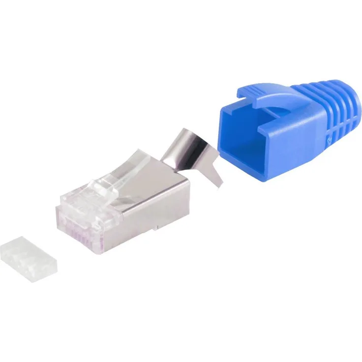Helos RJ45 Stecker Set, blau, VPE 10