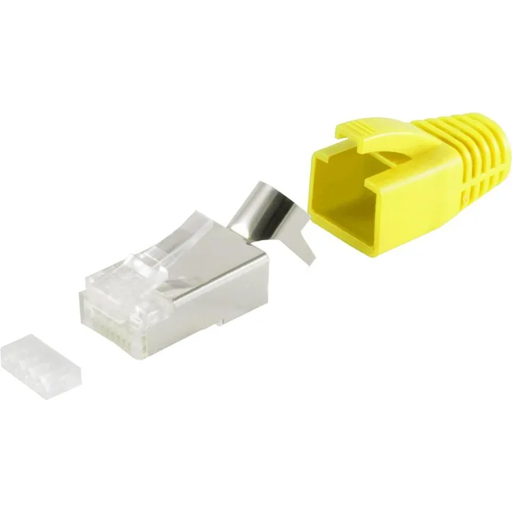 Helos RJ45 Stecker Set, gelb, VPE 10