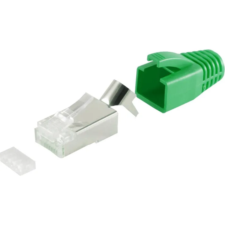 Helos RJ45 Stecker Set, grün, VPE 10