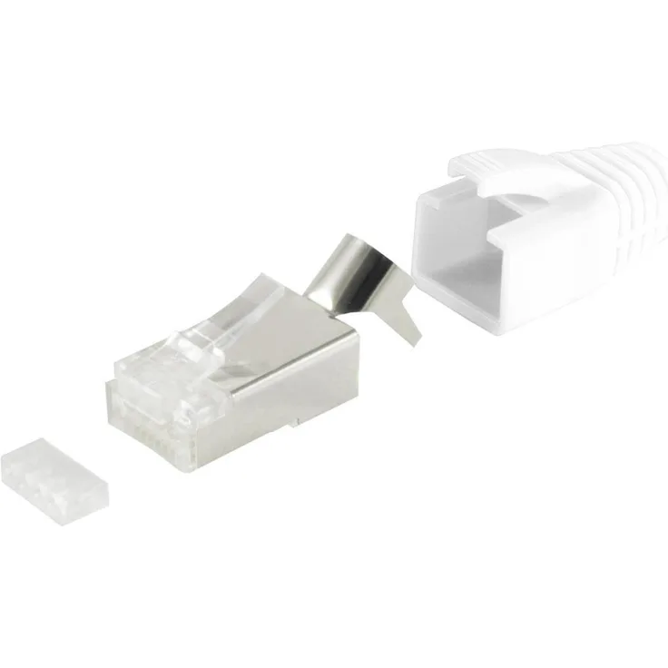 Helos RJ45 Stecker Set, weiß, VPE 10