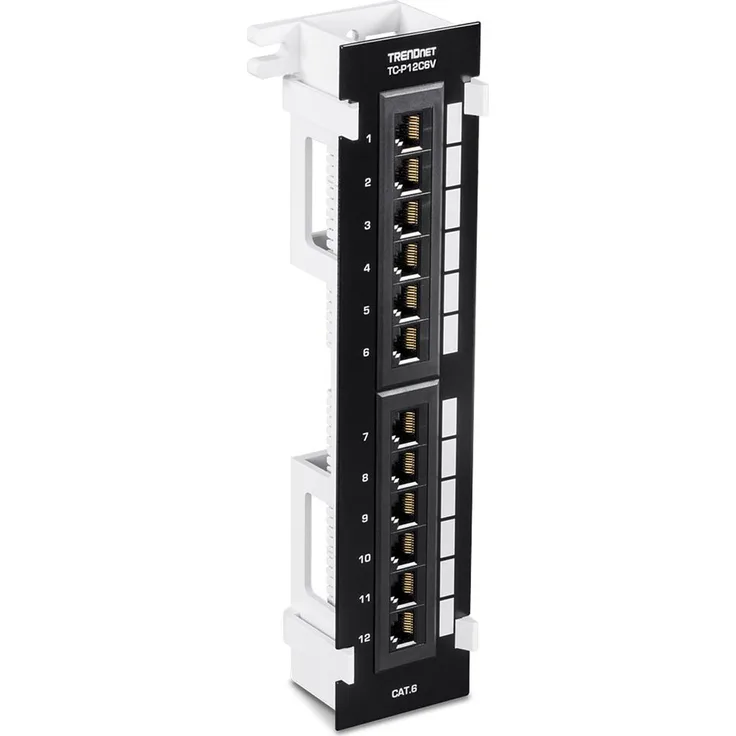 TRENDnet TC-P12C6V 12-Port Patch Panel Wall Mount Cat6 ungeschirmt