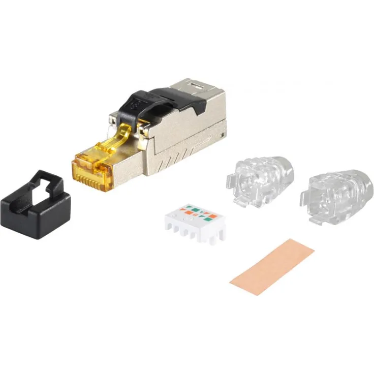 shiverpeaks BASIC-S RJ45-Steckverbinder Kat.8.1 Schneidklemme - RJ45 Stecker, feldkonfektionierbar, voll - 1 Stück (Bs08-45001)