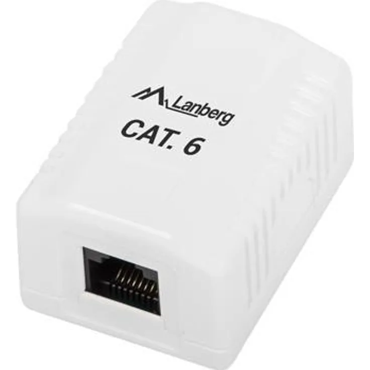 Lanberg-Oberflächenbuchse OU6-0001-W (RJ-45, Kat. 6, UTP, weiß) (OU6-0001-W)
