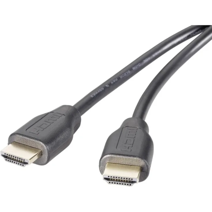 SpeaKa Professional HDMI Anschlusskabel 5.00m Audio Return Channel, vergoldete Steckkontakte Black (1x HDMI-Stecker - 1x