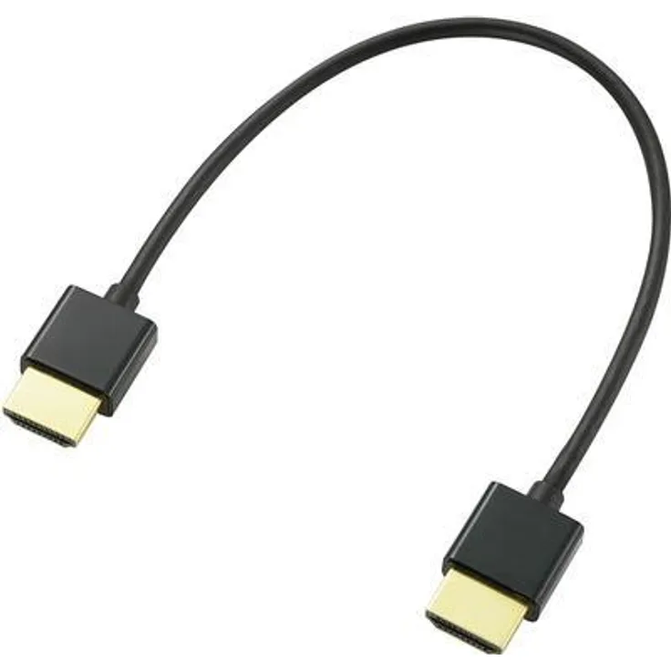 SpeaKa Professional HDMI Anschlusskabel 20.00cm Audio Return Channel, vergoldete Steckkontakte Schwarz (1x HDMI-Stecker - 1x