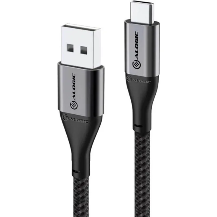 Alogic USB Kabel USB 2.0 USB-C to USB-A 3A-480Mbps 1.5m grau (ULCA21.5-SGR)