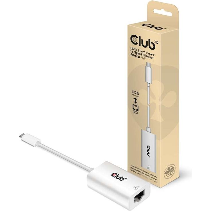 Club3D Adapter USB 3.2 Typ C > RJ-45 Gigabit LAN St-Bu