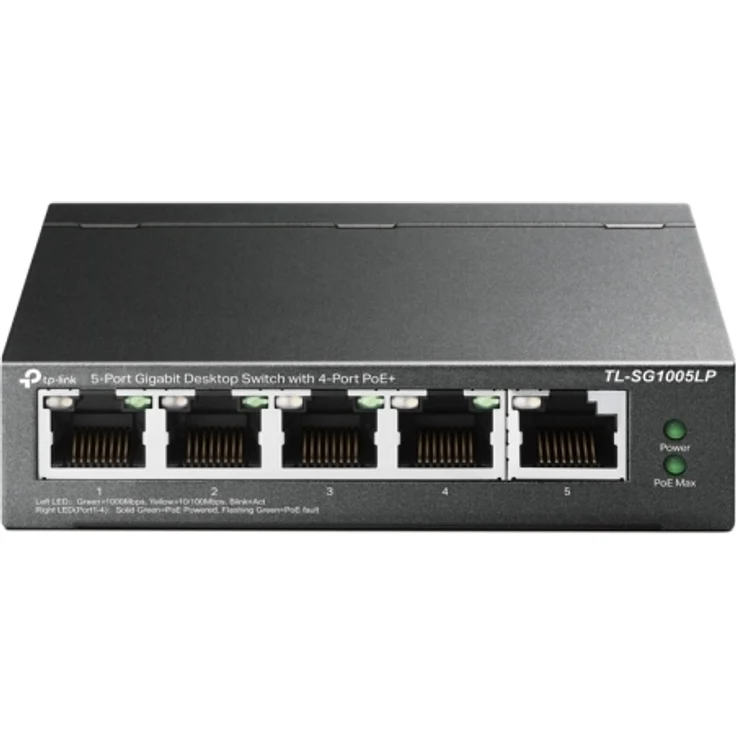 TP-Link TL-SG1005PE 5-Port Gigabit (4x PoE+) L2 Smart Switch – Bild 1