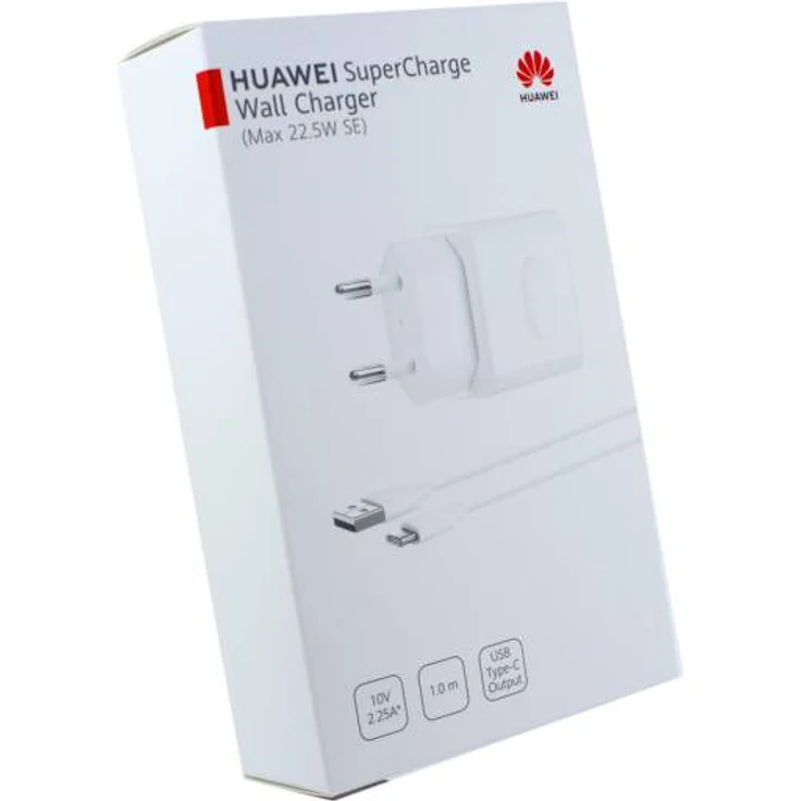 Huawei CP404B SuperCharger Ladegerät + USB-C Lade-Kabel - 22.5W - Weiss