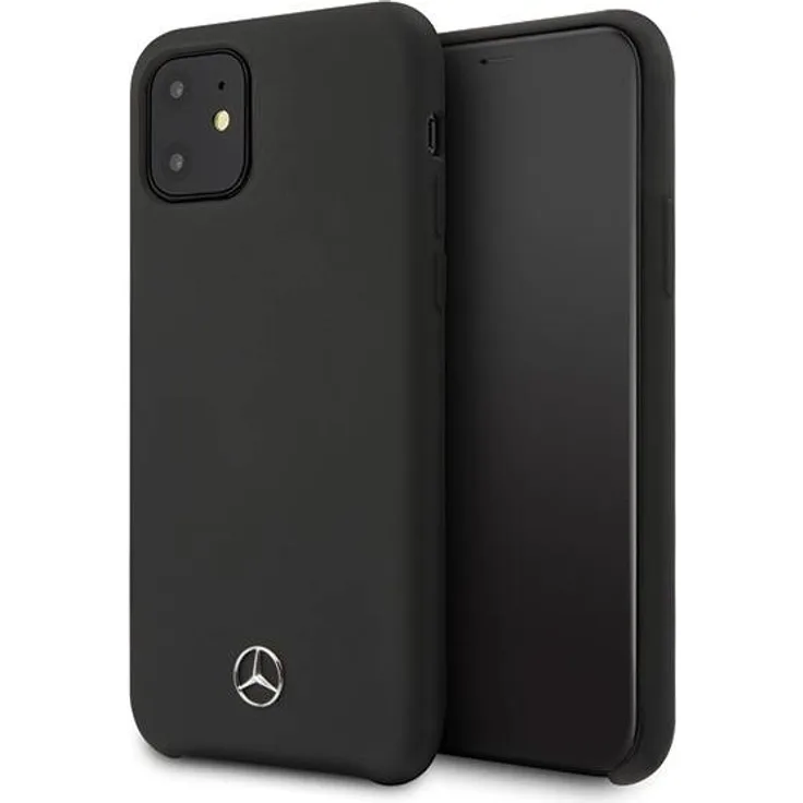 Mercedes Benz Silicone Line Hard Case Cover Hülle für Apple iPhone 12 mini (5.4) - Schwarz
