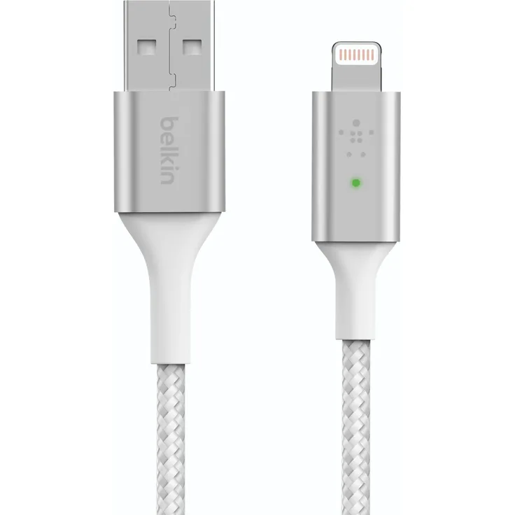 Belkin Smart LED USB-A auf Lightning Kabel 1.2m wei