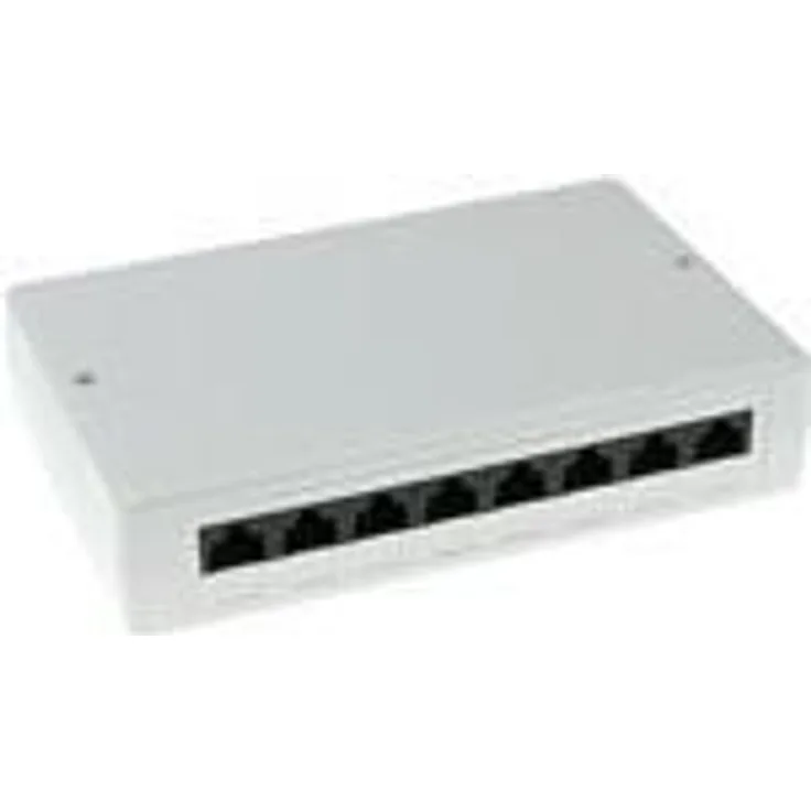 ACT Surface mounted box unshielded 8 ports CAT6. Type: CAT6 Mountbox c6 8 prt unshielded (FA6000)