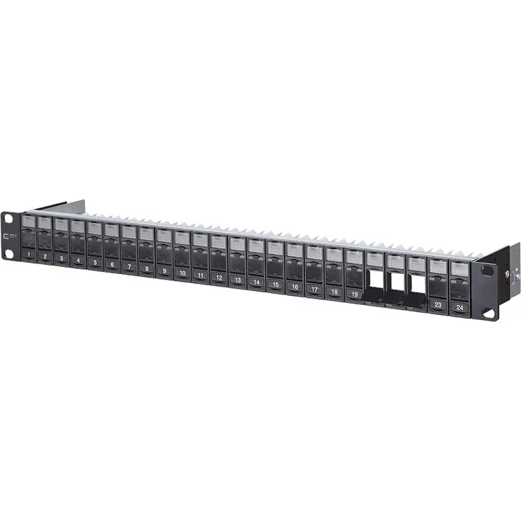 METZ CONNECT Keystone Modulträger 19'' 24-Port, unbestückt, schwarz