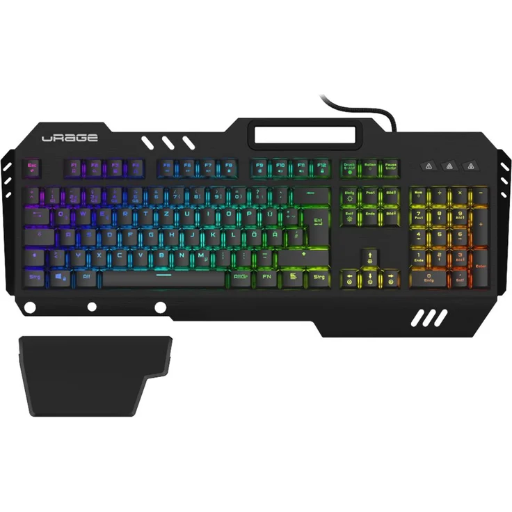 Hama uRage Exodus 800 Mechanical - Tastatur - mit Telefonhalter - backlit - USB - QWERTZ - Deutsch - Outemu Blue - Schwarz (186057) – Bild 9