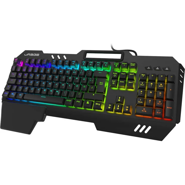 Hama uRage Exodus 800 Mechanical - Tastatur - mit Telefonhalter - backlit - USB - QWERTZ - Deutsch - Outemu Blue - Schwarz (186057) – Bild 7